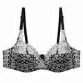 Women's Lace Bras Underwire Bras Fixed Straps Adjustable Full Coverage V Neck Breathable Push Up Pure Color Flower / Floral Hook Eye Date Casual Daily Nylon Sexy 1PC White Blue / Bras Bralettes