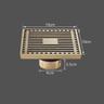 Floor Drain Solid Brass Block Hair Floor Register 1pc - Bathroom 10cm10cm