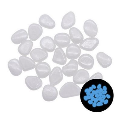 90pcs/pack Outdoor Yard Luminous Stones Garden Pebbles Glow In Dark Fish Tank Aquarium Decoration Natural Crystals Rocks