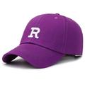 Unisex Baseball Cap Sun Hat Purple Cap Black / black Black Cotton / Polyester Simple Embroidery Casual Outdoor Vacation Plain Adjustable Fashion