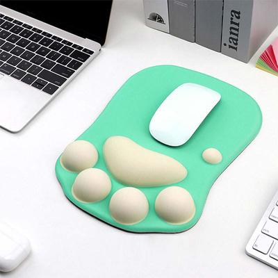 Ergonomic 3D Mouse Pad with Wrist Support Cute Cat Paw Soft Comfortable Silicone Wrist Rest Mice Mat Anti-Slip Wrist Pad for Computer Office Computer Game