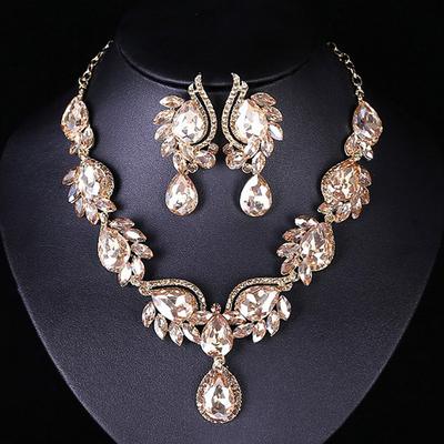 Bridal Jewelry Sets Two-piece Suit Alloy Earrings Women's irregular Jewelry Set For Wedding Festival