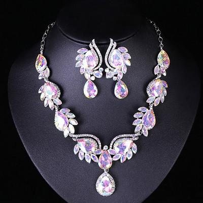 Bridal Jewelry Sets Two-piece Suit Alloy Earrings Women's irregular Jewelry Set For Wedding Festival