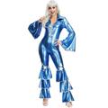 Retro Vintage Hippie 1970s Disco Cosplay Costume Outfits Dude Funk Abba Costume Hippie Disco Women's Halloween Halloween Party / Evening Leotard / Onesie