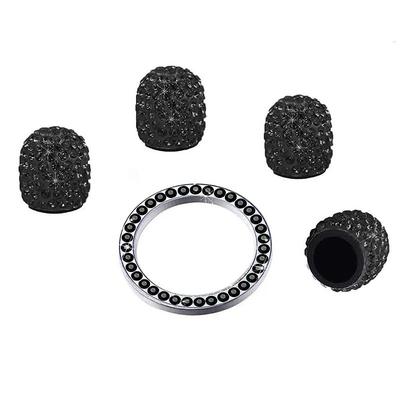 4pcs Diamond Car Tire Valve Caps Shining Dust-proof Wheel Valve Cover Vehicle Bling Crystal Valve Cap Car Styling Accessories