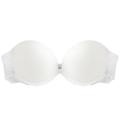 Women's Bras Bralettes Tube Bra Strapless Demi Cup Solid Color V Neck Stretchy Breathable Invisible Casual Daily Nylon White / 1 PC