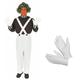 Charlie and the Chocolate Factory Wonka Oompa Loompa Cosplay Costume Men's Women's Movie Cosplay Cosplay White 1 White 2 Halloween Carnival Masquerade Top Pants Gloves
