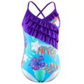 Girl's Swimsuit Big Girl's Ruffled One-Piece Swimsuit Quick Drying Children's Swimsuit