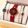 5pcs/set Women's Watch Women's Casual Korean Quartz Watch Set