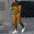 Mens Graphic Hoodie Gradient Prints Fashion Daily Casual 3D Tracksuit Sweatsuit Outfits Vacation Going Streetwear Sweatshirts Yellow Blue Ombre Tie Dye Cotton
