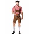 Oktoberfest Beer Costume Lederhosen Shirt Bavarian Bavarian German Wiesn Men's Traditional Style Cloth Blouse Shorts Hat