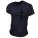 Cross Casual Mens 3D Shirt For Religious Green Summer Cotton Graphic Prints 100% Black White Navy Blue Tee Men'S Basic Modern Contemporary