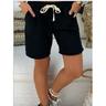 Women's Shorts Bermuda shorts Side Pockets Plain Short Black