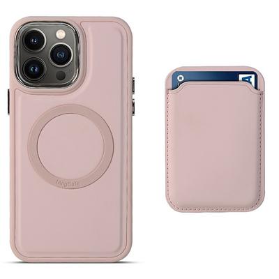 Phone Case For iPhone 15 Pro Max Plus iPhone 14 13 12 11 Pro Max Plus With Magsafe Magnetic Card Slot Solid Color Silicone