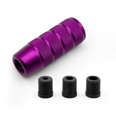 Universal 9.5cm Non-Slip Aluminum Knurled Shift Knob - M8 M10 M12 GM Manual Transmission - Matte JDM Shift Lever Knob