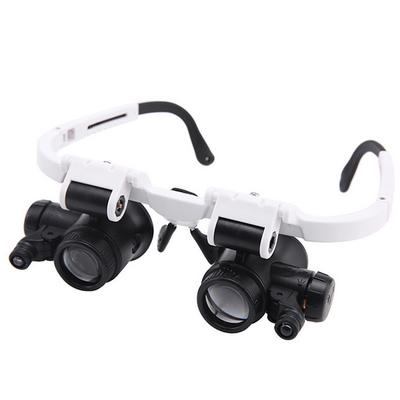 Magnifying Glasses 8X 15X 23X Magnifier LED Headband Glass Eye Magnifying Repair Tool Watchmaking Coin Stamp Currency Book Errors Jewelry Necklace Magnifier Glasses Beading Biology Loupe Microscope