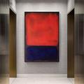 1 piece Marks Rothko Canvas Wall Art Handpainted Artwork Painting Picture for Office Bedroom Home Modern Decoration Rolled Canvas (No Frame)