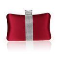 Women's Clutch Bags Satin PU Leather Wedding Party Event / Party Crystals Silver Wine Black