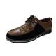 Men's Oxfords Derby Shoes Comfort Shoes Business Casual British Outdoor Daily Office Career PU Lace-up Light Brown Black White Spring Fall Winter