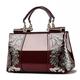 Women's Handbag Top Handle Bag PU Leather Daily Going out Embossed Flower Wine Black White