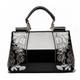 Women's Handbag Top Handle Bag PU Leather Daily Going out Embossed Flower Wine Black White