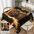 Custom square tablecloth Custom Photo Design Tablecloth Personalized Dining Table Cover Personalized Valentine Gift Custom Made