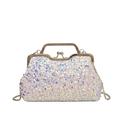 Women's Handbag Evening Bag Clutch Bags Synthetic Party Bridal Shower Wedding Party Sequin Large Capacity Anti-Dust Solid Color White Pink Blue