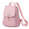 Women's Backpack School Bag Bookbag Outdoor Daily Solid Color Nylon Adjustable Breathable Lightweight Rhinestone Zipper Black Pink Brown