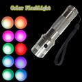 RGB LED Flashlight Color Changing Lamp Torch 10 Colors Light LED Flashlight Emergency Handheld Flashlight for Outdoor Camping