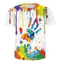 Kids Boys T shirt Short Sleeve 3D Print Color Block Multicolor Colorblock White Children Tops Spring Summer Active Fashion Daily Daily Indoor Outdoor Regular Fit 3-12 Years / Sports