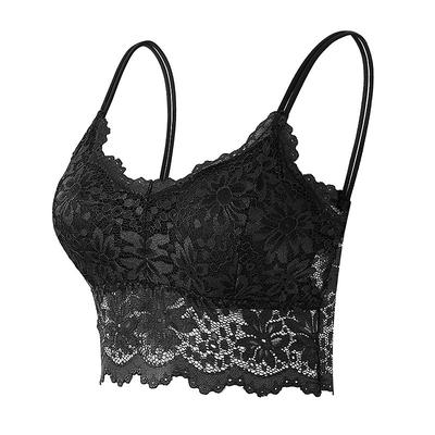 Women's Lace Bras Sheer Bras 3/4 Cup V Neck Push Up Lace Pure Color Pull-On Closure Date Valentine's Day Casual Daily Nylon Sexy 1PC White Black / Bras Bralettes / 1 PC