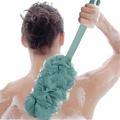 Shower Brush Loofah Sponge With Long Handle Body Back Mesh Scrubber Bath Brush Skin Exfoliating Massage Brush Bath Accessories