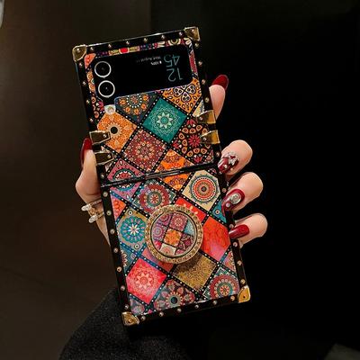 Phone Case For Samsung Galaxy Z Flip 5 Z Flip 4 Z Flip 3 Handbag Purse Flip Flip with Adjustable Neck Strap Kickstand Butterfly PC