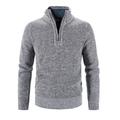 Men's Pullover Sweater Jumper Turtleneck Sweater Fleece Sweater Ribbed Knit Cropped Knitted Solid Color Turtleneck Keep Warm Modern Contemporary Work Daily Wear Clothing Apparel Winter Spring Fall