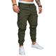 Men's Cargo Pants Cargo Trousers Casual Pants Drawstring Multi Pocket Solid Colored Full Length Daily 100% Cotton Basic Casual Slim Black White Mid Waist Micro-elastic