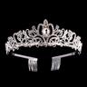 Crystal Tiara Crown for Women Prom Queen Crown Quinceanera Pageant Crowns Princess Crown Rhinestone Crystal Bridal Crowns Tiaras for Women Silver Gold Color