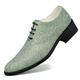 Men's Oxfords Derby Shoes Dress Shoes Sexy Shoes British Style Plaid Shoes Casual British Wedding Party Evening St. Patrick's Day Patent Leather Height Increasing Lace-up Green Beige Spring Fall