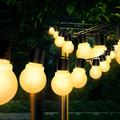 Solar Fairy Lights Outdoor 10/20/30 LED Outdoor Solar Bulbs Fairy Lights 8 Modes Waterproof IP65 Solar Powered Garden Fairy Light Lighting for Wedding Party Garden Yard Balcony