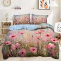 Oil Painting Floral Pattern Duvet Cover Set Comforter Set Soft 3-Piece Luxury Cotton Bedding Set Home Decor Dusk Bedding Gift King Queen Full Size