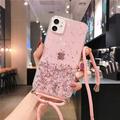 Phone Case For iPhone 15 Pro Max Plus iPhone 14 Pro Max Plus 13 12 11 Mini X XR XS 8 7 Back Cover for Women Girl with Lanyard Bling Glitter Shiny Shockproof sky Glitter Shine TPU