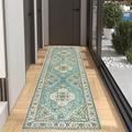 Bohemian Rug Runner Carpet Entrance Mat for Household Use Short Plush Tpr Anti Slip Water Washed Bottom Long Strip Carpet Mat