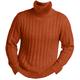 Men's Pullover Sweater Jumper Turtleneck Sweater Knit Sweater Ribbed Knit Regular Knitted Pit Plain Roll Neck Keep Warm Modern Contemporary Daily Wear Going out Clothing Apparel Fall Winter Black