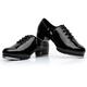 Men's Tap Shoes Line Dance Dance Shoes Performance Stage Disco Dance Clogging Shoes Simple Style Rhythm Flat Heel Lace-up Black White Red