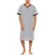 Men's Pajamas Loungewear Sleepwear Nightshirt 1 PCS Pure Color Fashion Comfort Soft Home Bed Polyester Breathable V Wire Short Sleeve Basic Fall Spring Black Blue