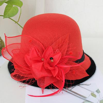 Kentucky Derby Hat Fall Wedding Hats Artificial feather Poly / Cotton Blend Bowler / Cloche Hat Bucket Hat Fedora Hat Casual Holiday Vintage Style Elegant With Feather Appliques Headpiece Headwear