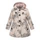 Kids Girls' Trench Coat Long Sleeve Thickened windbreaker - rose red polka dots Thickened windbreaker - thickened khaki Thickened windbreaker-patterned khaki Solid Color Graphic Button Spring Fall