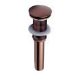 Brass Pop Up Sink Drain Stopper with Overflow Bathroom Faucet Vessel Vanity Sink Drainer