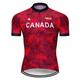 21Grams Men's Cycling Jersey Short Sleeve Bike Jersey Top with 3 Rear Pockets Mountain Bike MTB Road Bike Cycling UV Resistant Breathable Quick Dry Back Pocket Wine Red Red Green Canada National Flag