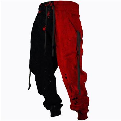 Men's Sweatpants Joggers Trousers Drawstring Elastic Waist Ribbon Graphic Prints Comfort Breathable Sports Outdoor Casual Daily Cotton Blend Terry Streetwear Designer Red Blue Micro-elastic