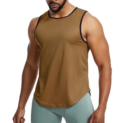 Men's Tank Top Fitness Tank Tank Undershirt Crew Neck Sleeveless Sport Casual Daily Gym Breathable Soft Plain Black Yellow Activewear Fashion Basic